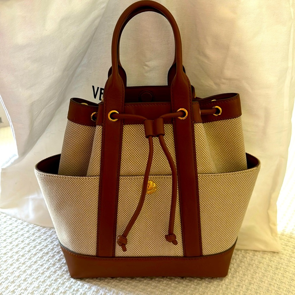 Veronica Beard Goody Bag in Natural and Hazel
